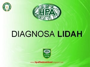 Diagnosa lidah