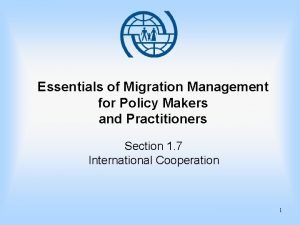 Essentials of Migration Management for Policy Makers and