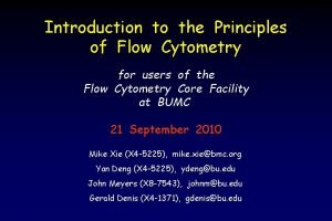 Introduction to the Principles of Flow Cytometry for