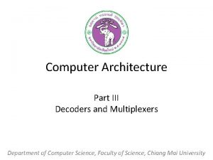 Encoder and decoder in computer architecture