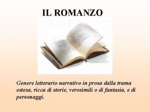 Romanzo in prosa
