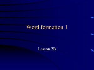 Deli word formation