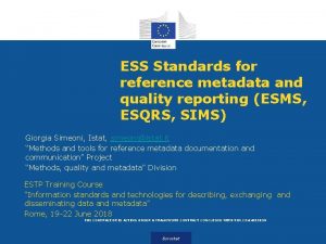 Ess metadata handler