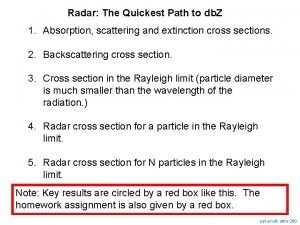 Radar The Quickest Path to db Z 1