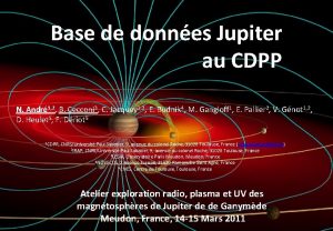 Base de donnes Jupiter au CDPP N Andr