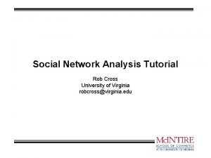 Social network analysis tutorial