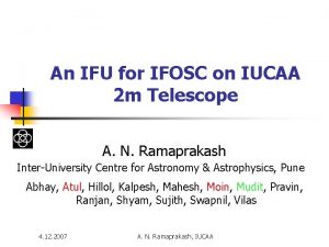 An IFU for IFOSC on IUCAA 2 m