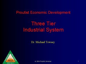 Proutist Economic Development Three Tier Industrial System Dr