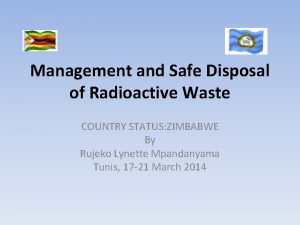 Management and Safe Disposal of Radioactive Waste COUNTRY