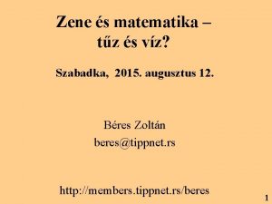 Zene s matematika tz s vz Szabadka 2015