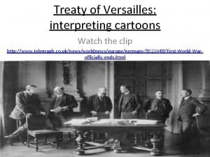 Treaty of versailles cartoon analysis