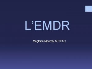 LEMDR Magloire Mpembi MD Ph D Plan Introduction