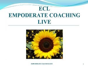 ECL EMPODERATE COACHING LIVE 1 MODELO SERHACERTENER Cmo
