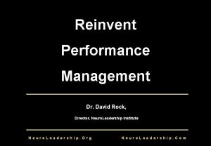 David rock performance management