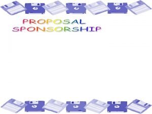 Kriteria sponsorship proposal