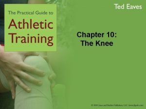 Chapter 10 The Knee Anatomy The bones that