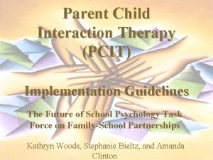 Parent Child Interaction Therapy PCIT Implementation Guidelines The
