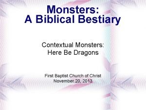 Biblical monsters