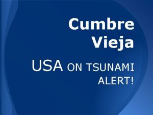 Cumbre vieja alert