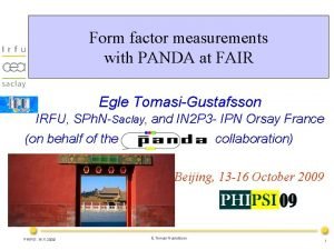 Form factor measurements with PANDA at FAIR Egle