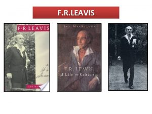 Frank raymond leavis Frank raymond leavis