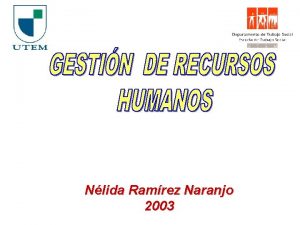 Nlida Ramrez Naranjo 2003 EL FLUJO DE RECURSOS