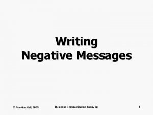 Negative business messages