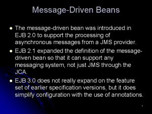 Message driven bean example