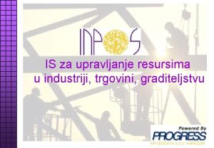 IS za upravljanje resursima u industriji trgovini graditeljstvu