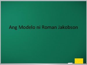 Ayon kay roman jakobson