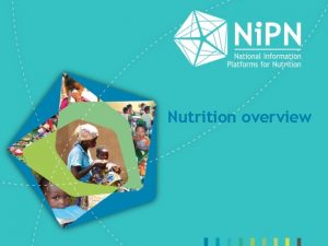 Nutrition overview Nutrition overview Objectives Understand the different