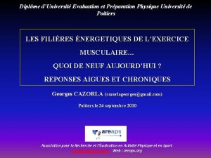 Diplme dUniversit Evaluation et Prparation Physique Universit de