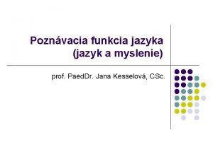 Funkcia jazyka