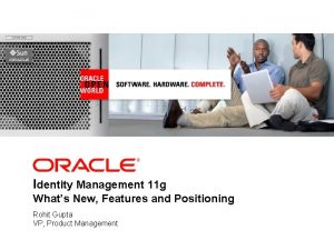 Oracle identity governance roadmap