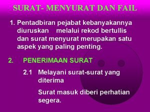 Rekod surat keluar masuk