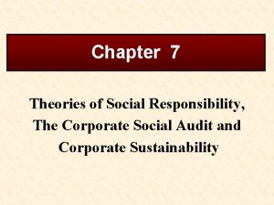 Theories of social responsibility