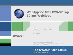 Owasp top 10 2012