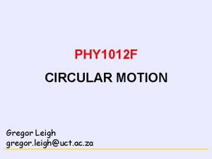 Non uniform circular motion