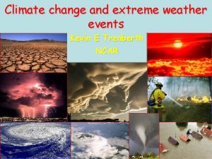 Climate change and extreme weather events Kevin E