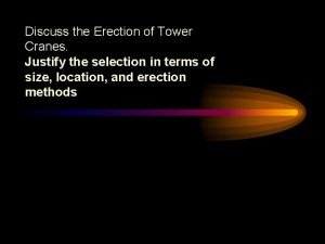 Method statement for tower crane installation