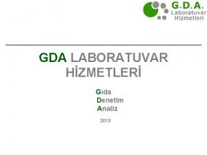 Gda laboratuvar hizmetleri