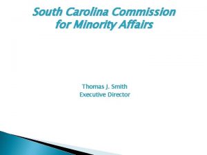 South Carolina Commission for Minority Affairs Thomas J