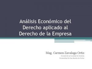 Anlisis Econmico del Derecho aplicado al Derecho de