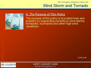 600 Emergency Response Guide 697 Wind Storm and