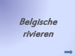 Rivierenkaart belgië