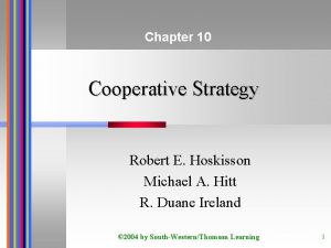 Cooperative strategy in strategic management