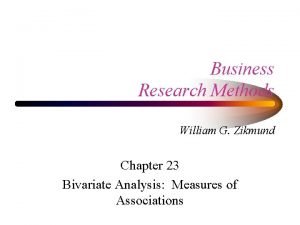 Business Research Methods William G Zikmund Chapter 23