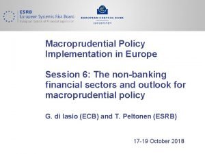 Macroprudential policy