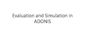 Adonis simulation