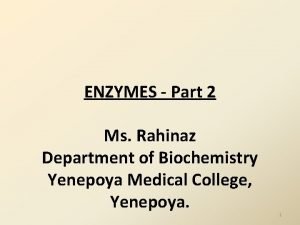 List of enzymes and their functions